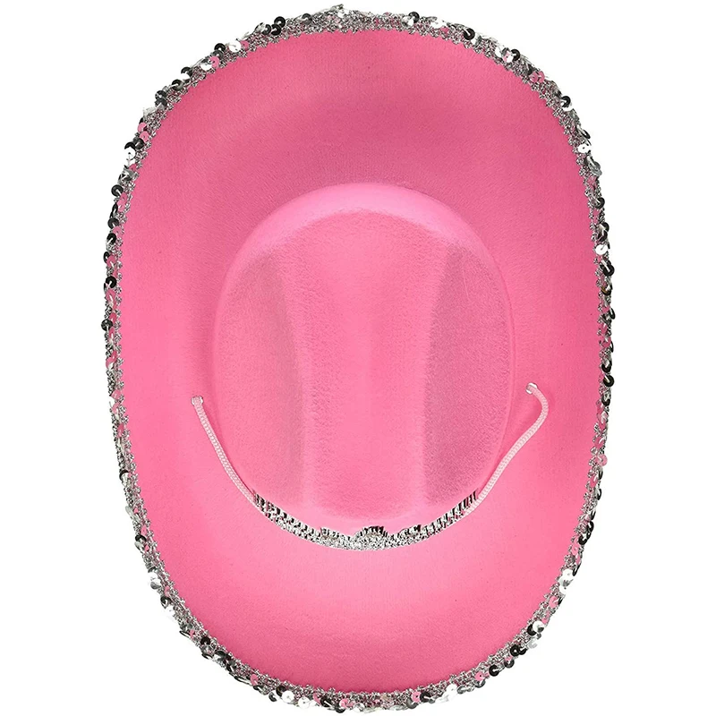  Недорогая шляпа sombrero vaquero Rodeo Queen с блестками тиара Cowgirl розовая купить ковбойские