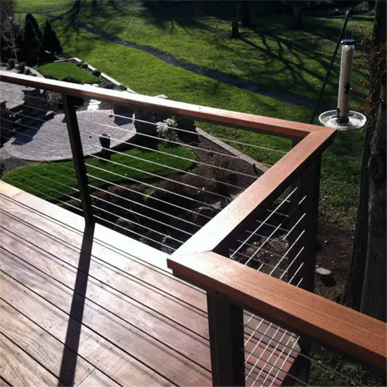 Outdoor stainless steel wire balustrade kits galvanised steel balustrade