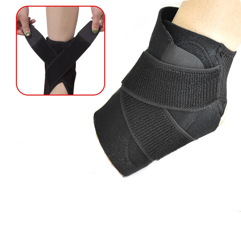 Custom Neoprene Ankle Brace Sports Protector Bandage Adjustable Breathable Belt Foot Drop Splint Ankle Strap Exercise Fitness