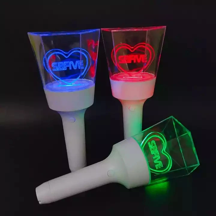 Акриловая светодиодная светящаяся палочка Kpop на заказ для концерта от производителя семнадцатая волшебная с веером
