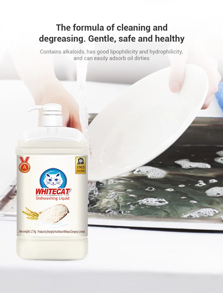 WHITECAT Good Quality 500ml Dish Washing Liquid China Market Best selling Detergent for Kitchen