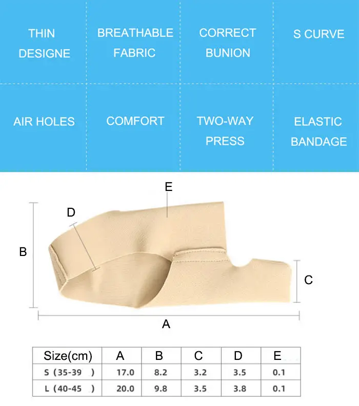 Orthopedic Hallux Valgus Orthotic Insole Toe separator Toe Straightener Splint Brace Protector Bunion Corrector Big Toe Cap