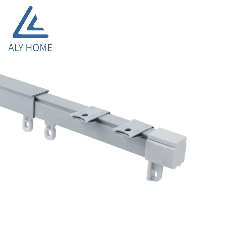 Modern Home Curtain Track New European style ceiling mounted adjustable metal small square rail