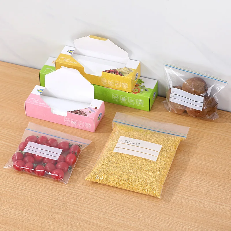 Fusimai Refrigerator Roll Bag Household Disposable Food Thickened Hand Tear Bag 100 Vest Food Preservation Bags