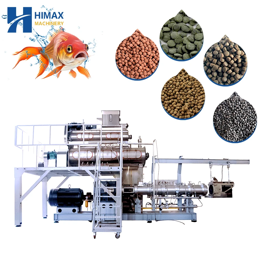 Automatic Floating and Sinking Aquatic Feed Production Line Fish and Shrimp Feed Extruder