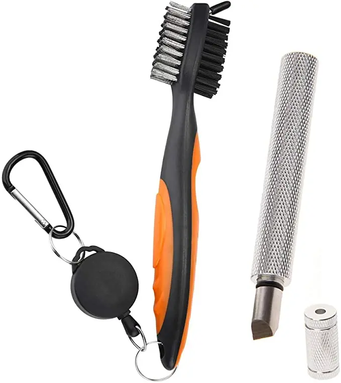 hot selling golf club groove cleaner set cleaning Tool kit-Golf Club Groove Sharpener and Golf Club Brush