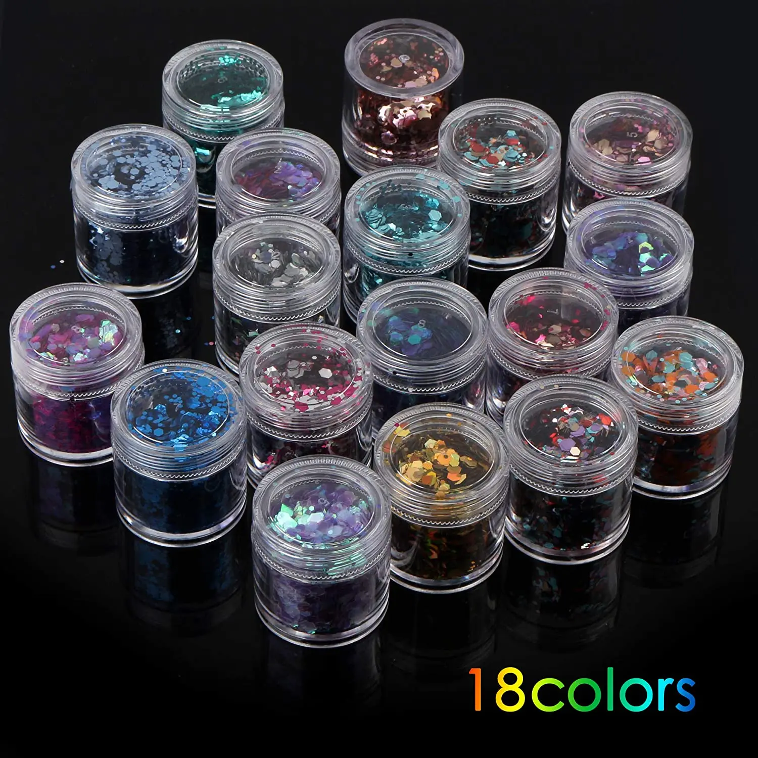 Makeup Princess Ready To Ship Mixed Glitter Grade Bulk Epoxy Mica Flakes Colored for