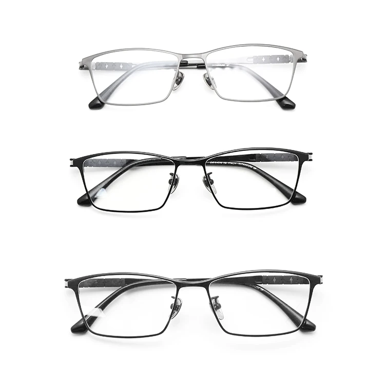Ultralight Eyewear Pure Titanium Frame Optical Glasses Square Men Business Glasses