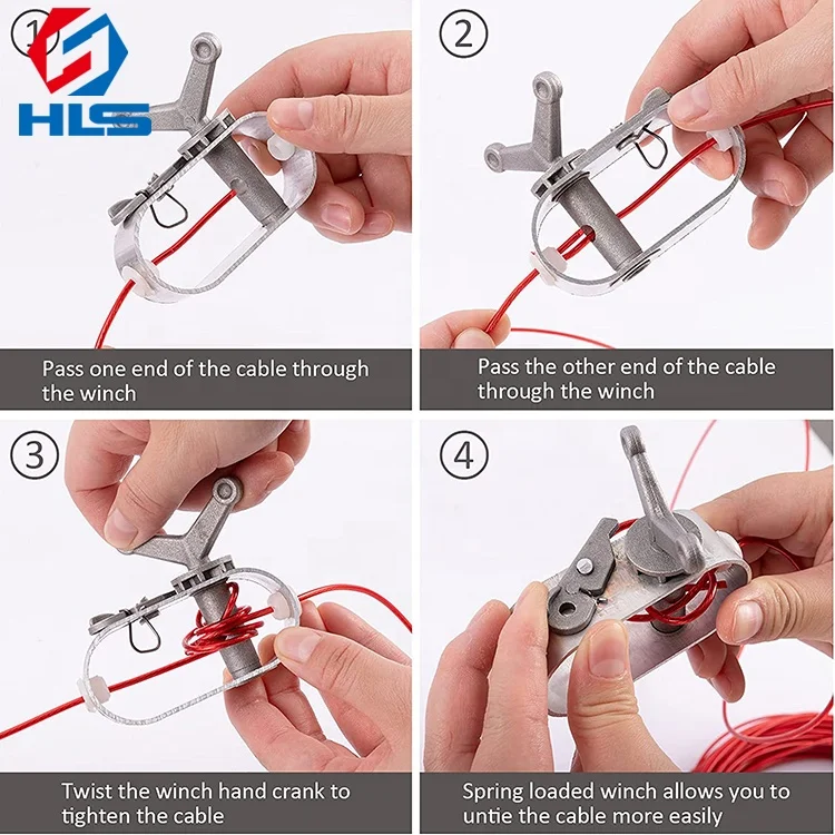 aluminum wire tensioner Pool cover cable and capstan kit combination cable tightener hardware tools set wire hose clip tightener