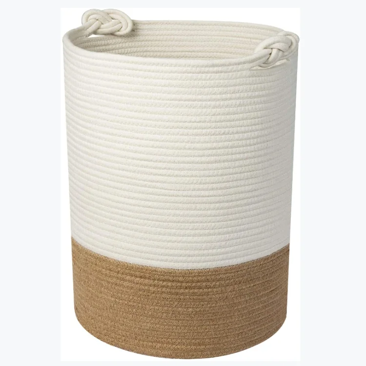 Modern Bathroom Living Room Foldable Woven Laundry Baby Large Storage Basket