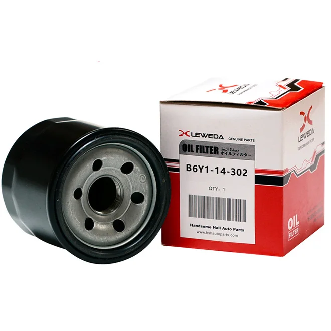 Car spare parts Lubrication system oil filter B6Y1-14-302 15208-AA023 for Mitsubishi Nissan Mazda Sabaru