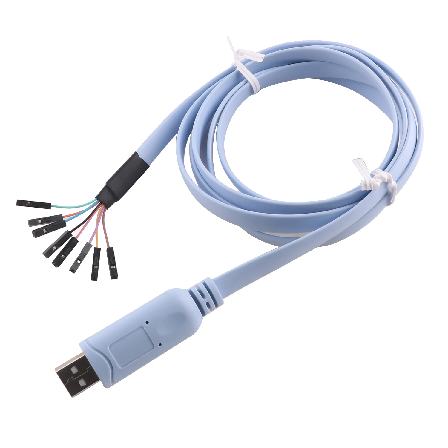 6ft/1.8m  FTDI Chip  USB  to  RS232   Dupont Header Connector  8 Pins  Serial Cable