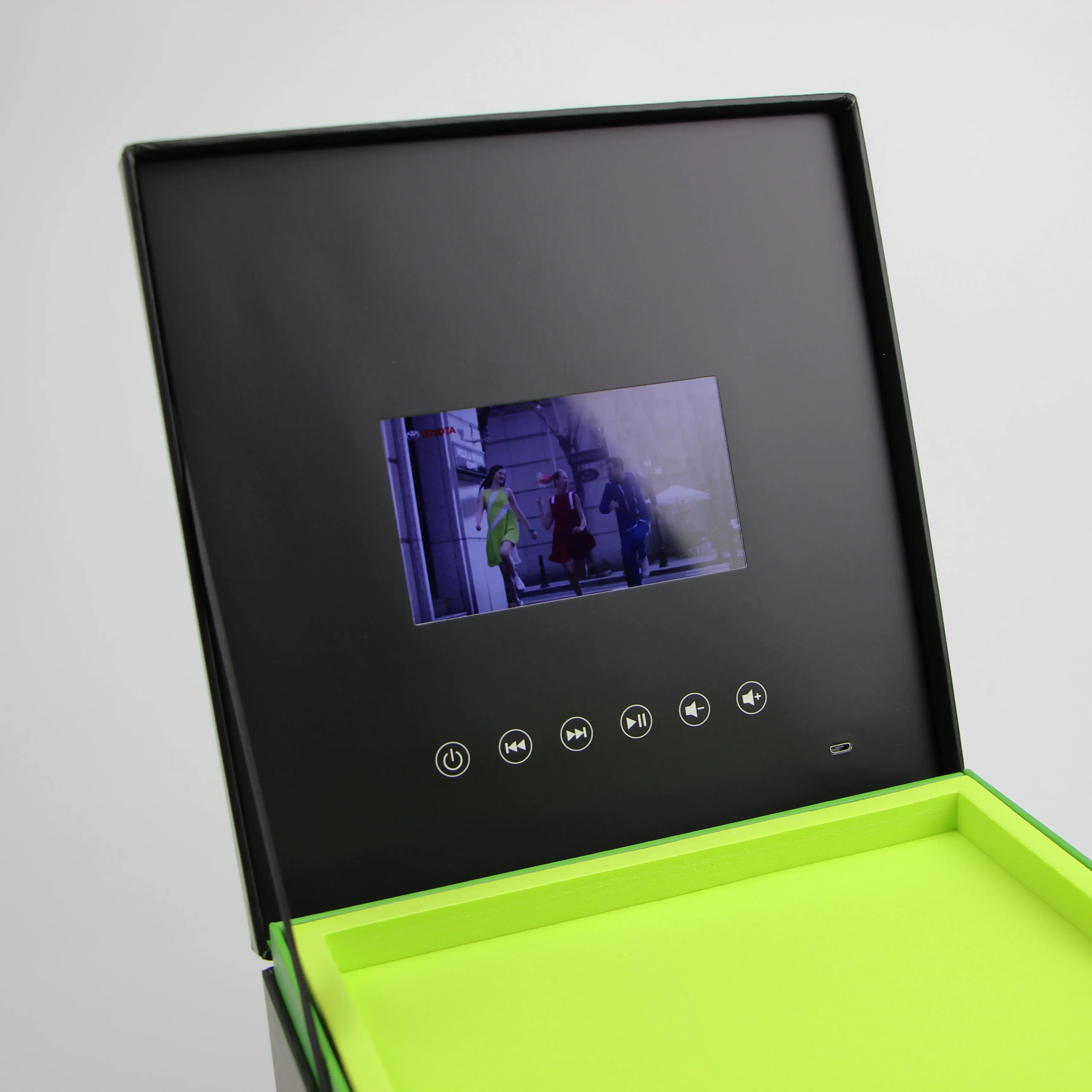 New innovative products UV material advertising business greeting card for marketing gift packaging custom LCD video box