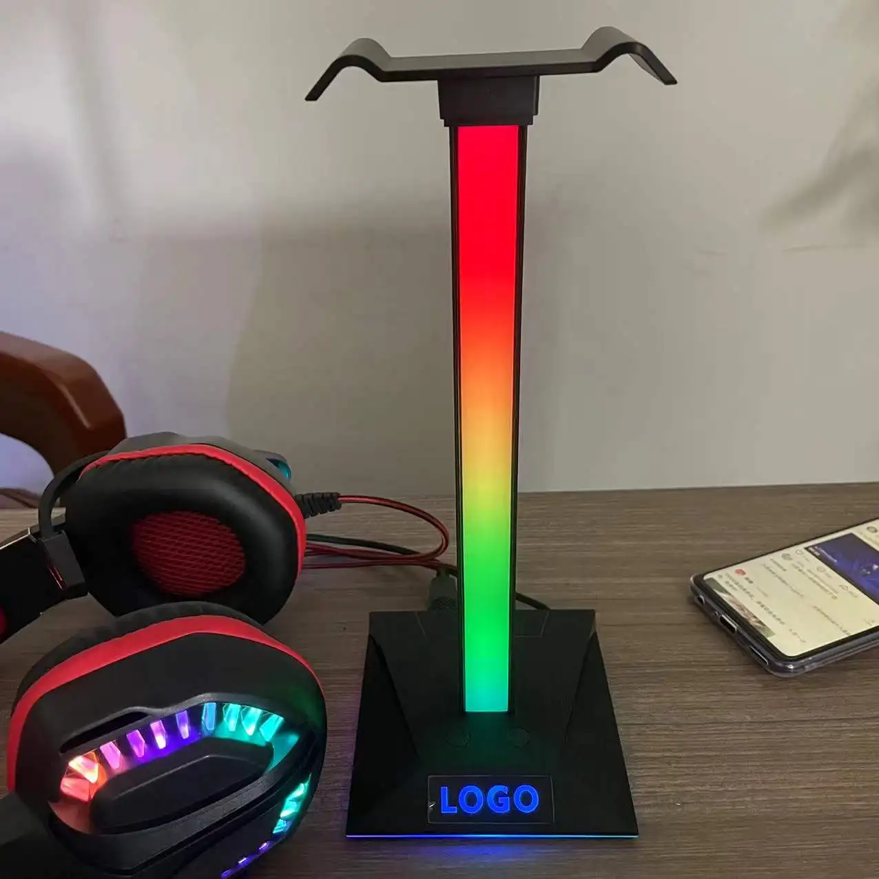 RGB Gaming Headset Headphone Holder Stand for Computer Laptop PC and PS4 Gaming Headset