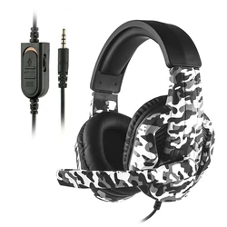 Camouflage top quality gaming headphones free sample best quality and with mic gaming headset