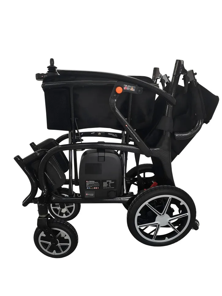 11.5kgs Light Weight with Airline Approved Lithium Battery Power Wheelchair Folding Carbon Fiber Traveling Electric Wheelchair