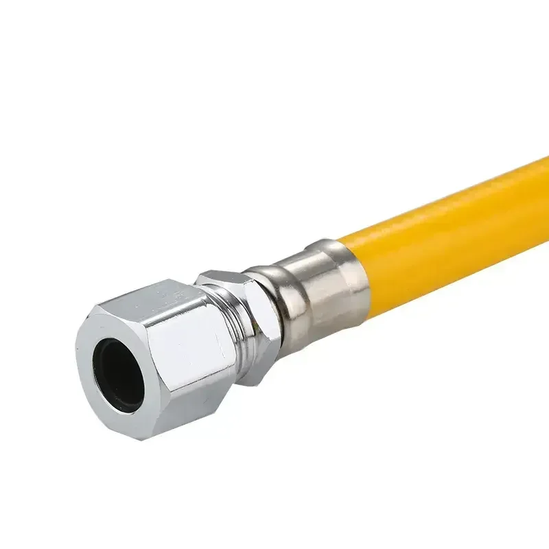 Yancy 304 Stainless Steel Corrugated Flexible Yellow Natural Gas Rubber Hose