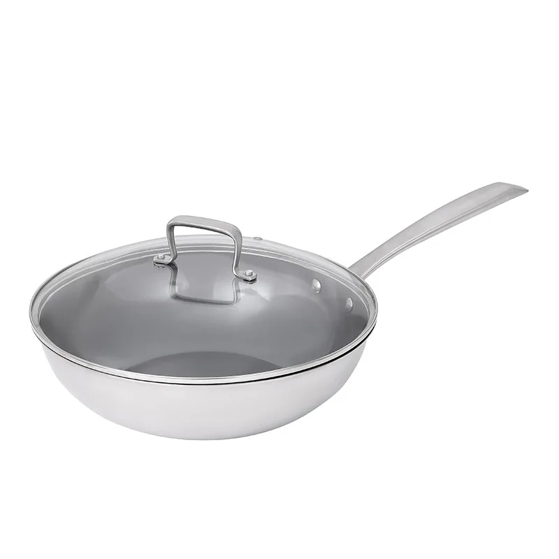 New Blue Diamond Pure Titanium Wok Healthy Non-Stick Kitchen Utensil for Induction Stove Portable Household Pot