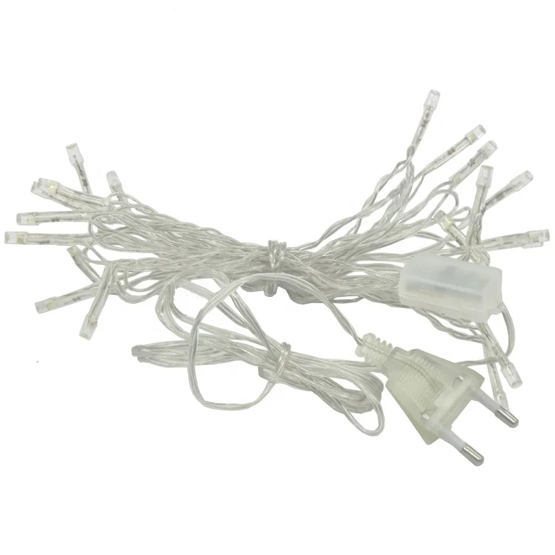 IP20 230V 4.5M 20 LED lamp transparent PVC cable Christmas  Decorations Garland Lighting String Lights