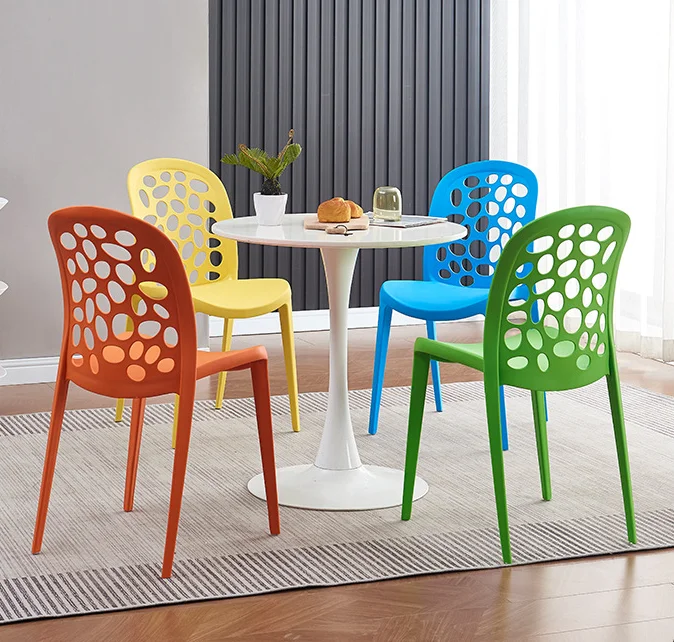 Factory wholesale Colorful stackable plastic dining chairs restaurant hotel chair