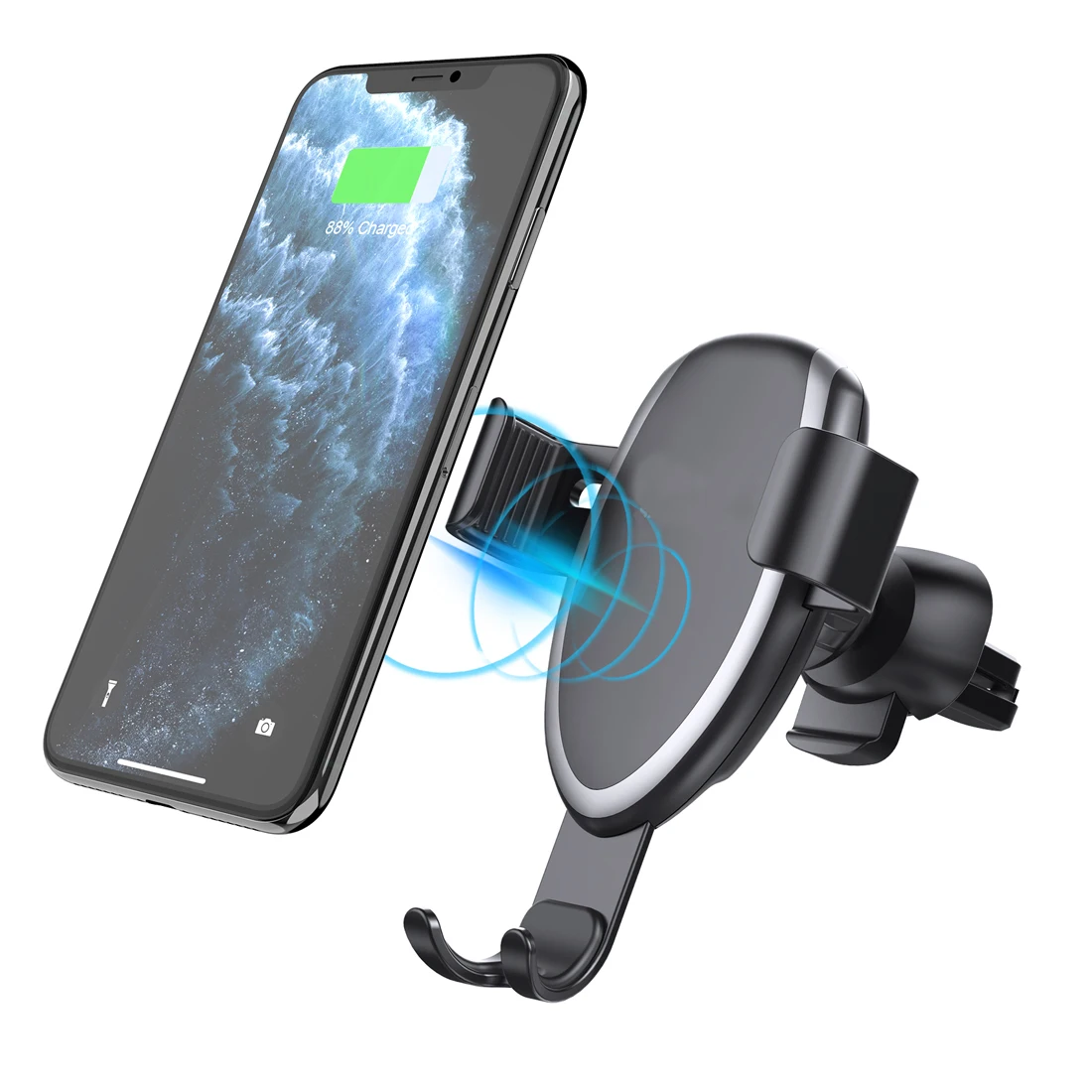 
Latest 2020 Retractable magnetic automatic wireless car charger with cellphone mount Mobile Phone Holder 