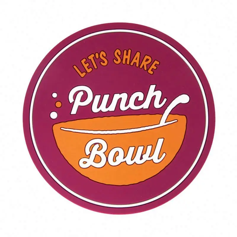 Soft pvc customized coasters PVC custom shaped silicone  customized coaster bus For Office Bar Hotel