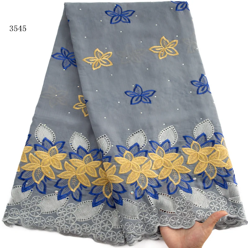 3545 Swiss Luxury Lace Fabric 2023 High Quality African Cotton Fabric Swiss Voile Lace In Switzerland 5 Yard for Nigerian Dress