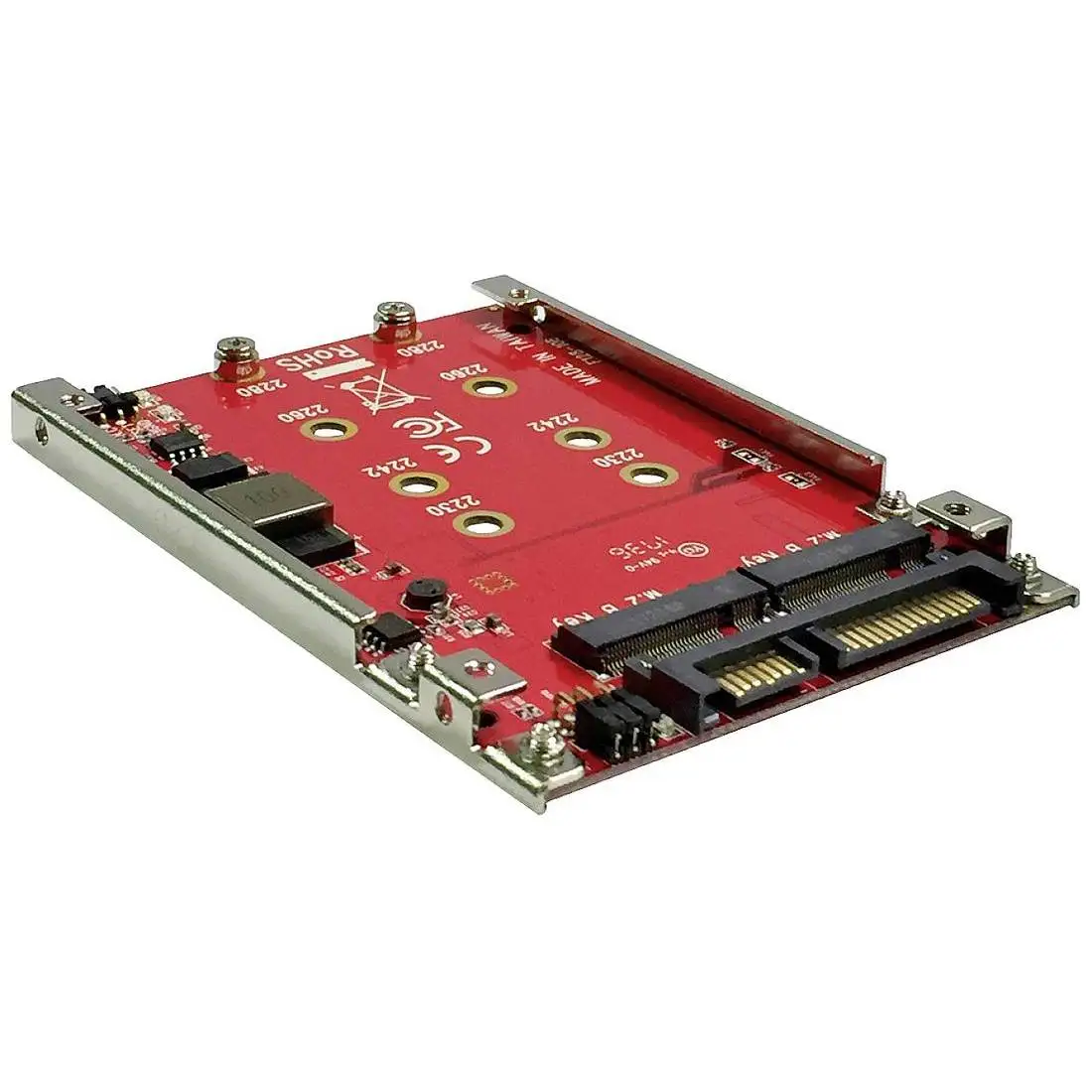 Roline 16.01.4145 2 Port M.2 Controller SATA 6 Gb/s Suitable for (SSD): 2230 2242 2260 2280 incl. (940910771512)