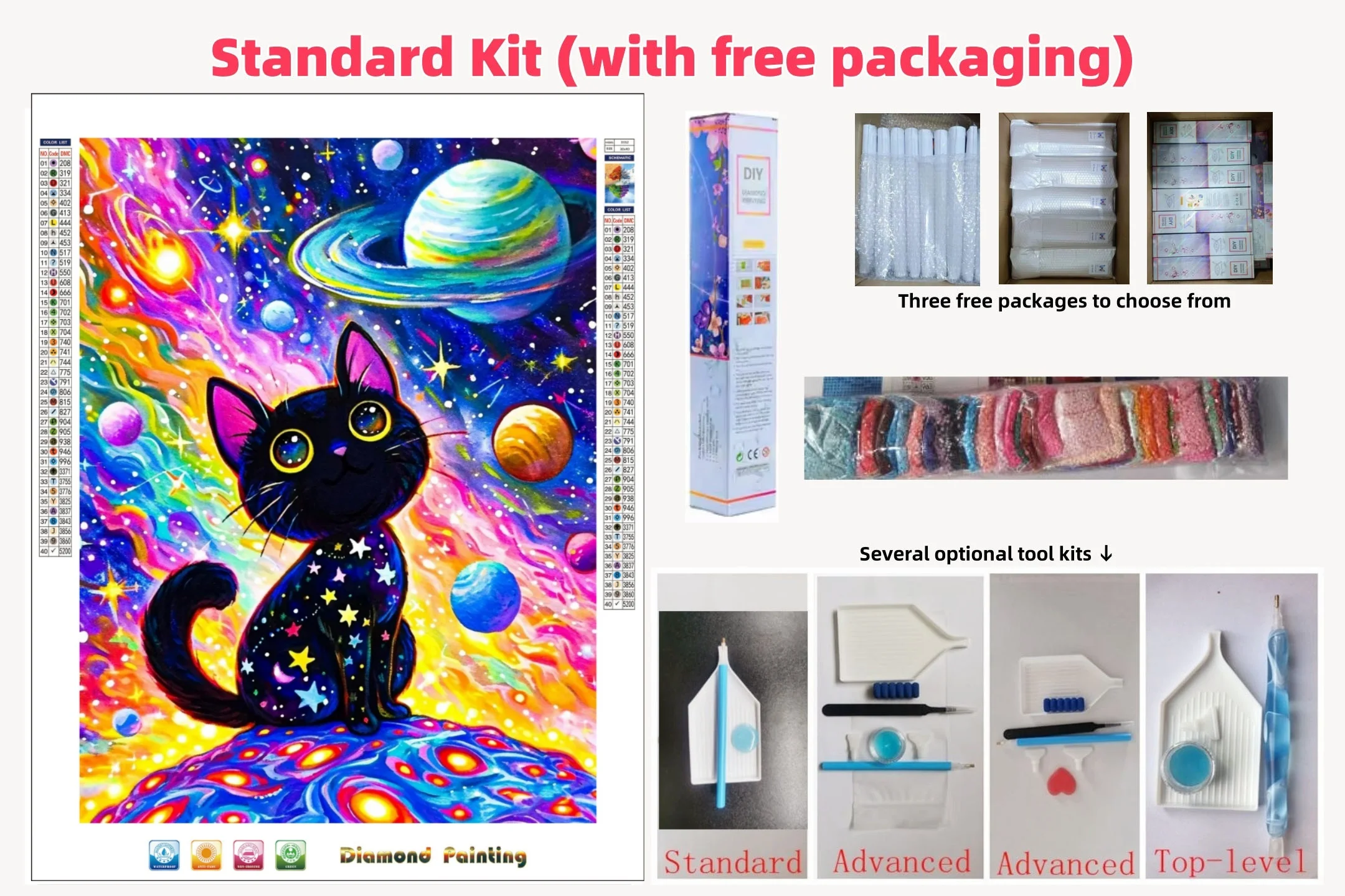 G-08 DP Dorp Shipping Manufacturer Modern Wall Art Painting Black Cat Wall Art Decoration DIY Kit 5d Home Decor Diamond Painting