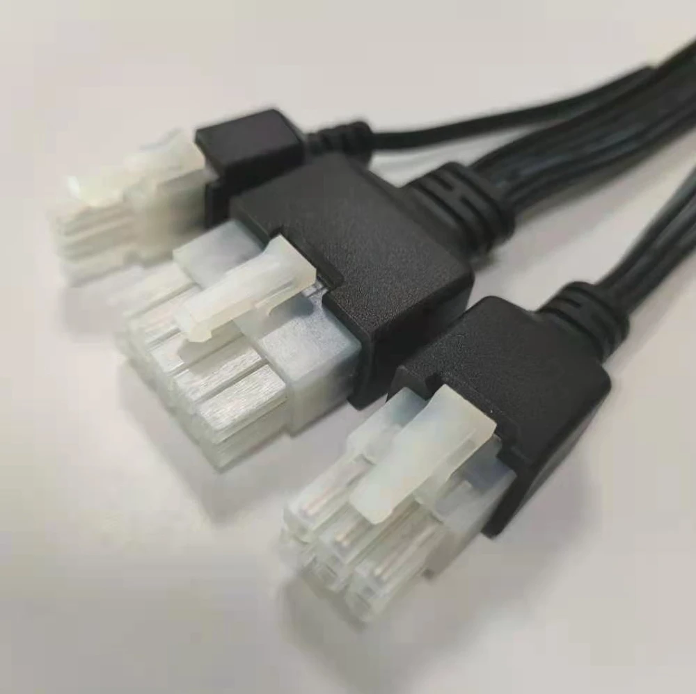 For Molex JST AMP Micro 3.0mm Mini Fit 4.2mm HSG DC Power Plug Distribution Cord Barrel Jack Cable Overmolded Wire Harness
