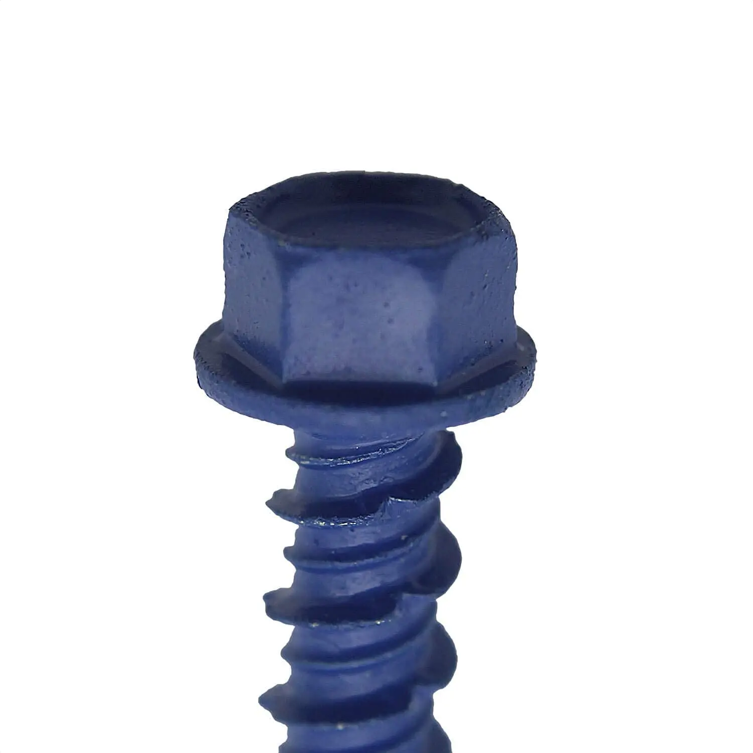 Blue Concrete Anchor Screws Carbon Steel Hardened Hex Head Concrete Screw Masonry Anchors