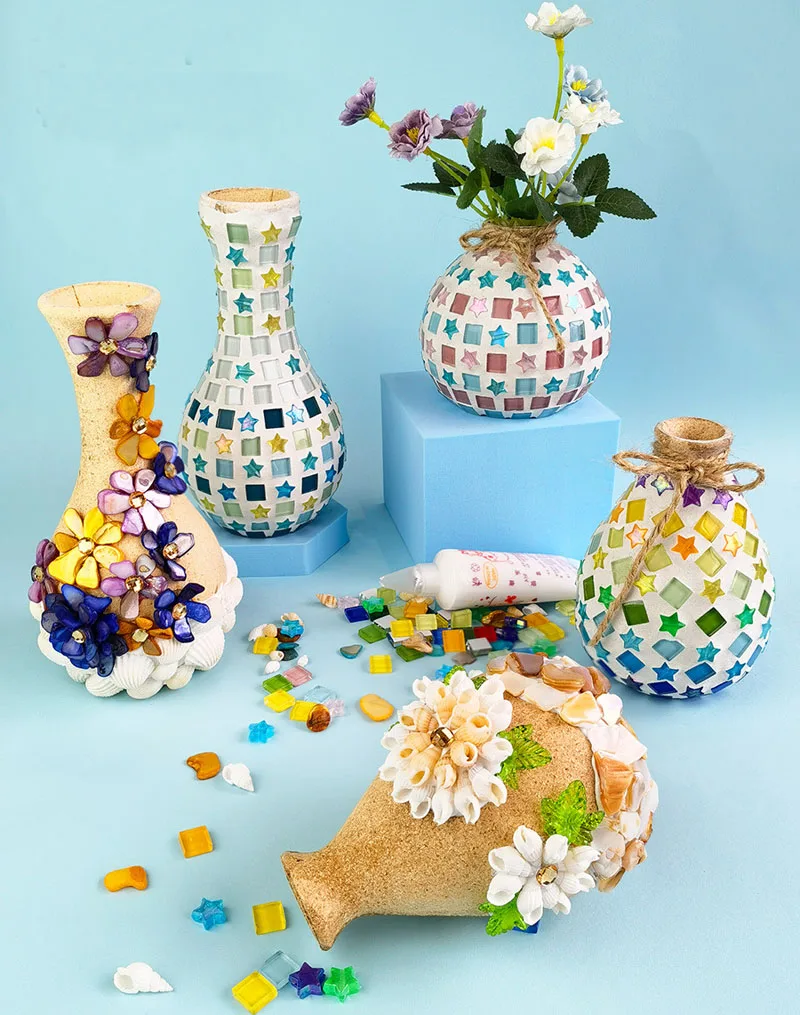 Diy Mosaic Vase Large Material Package Adult Production Children Educational Creative Toy Ornaments Family Decoration Diy Craft