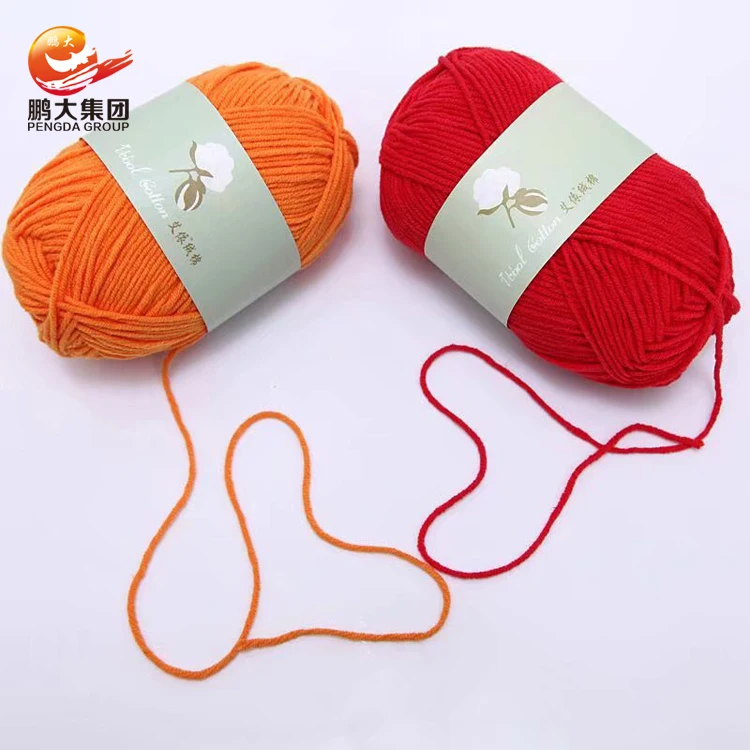  4ply акрил хлопок 40/60 вязание крючком 60 40 смешанная молочная хлопковая