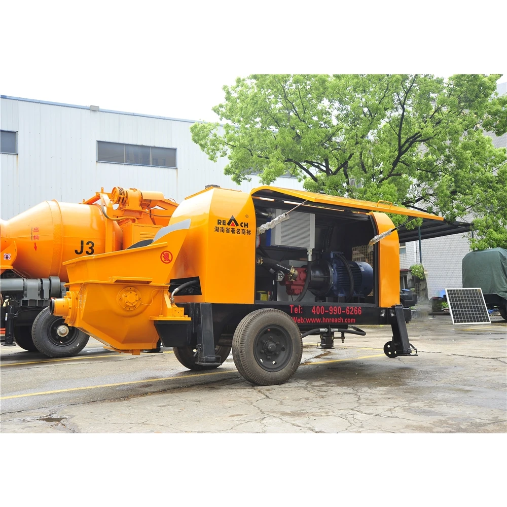 
ationary Trailer Small Mobile 40 Cubic Meters Per Hour Concrete Line Pumps 