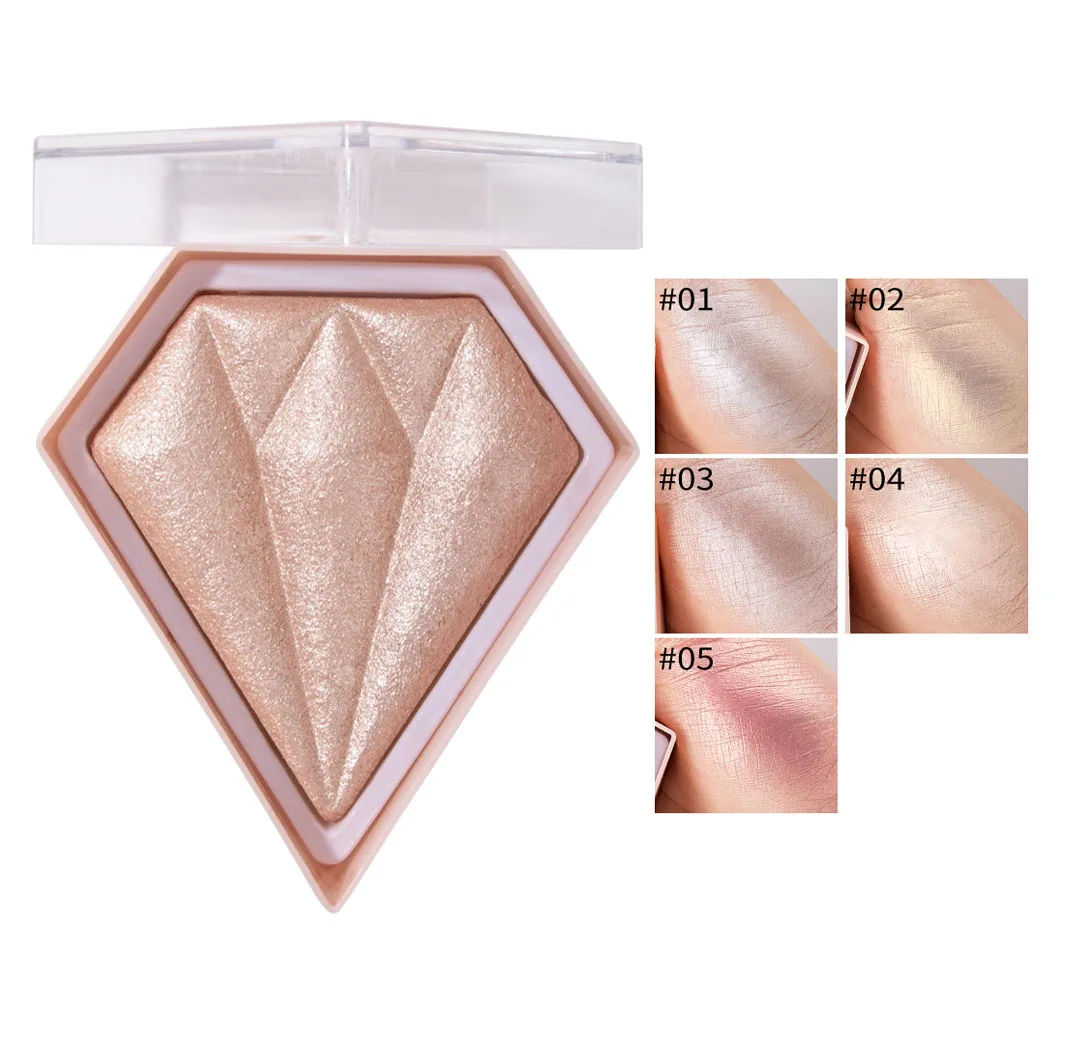 
HANDAIYAN Diamond Highlight Powdered Cake Repair Shining Pink Nose Shadow Modify Configure Enhance Highlight 