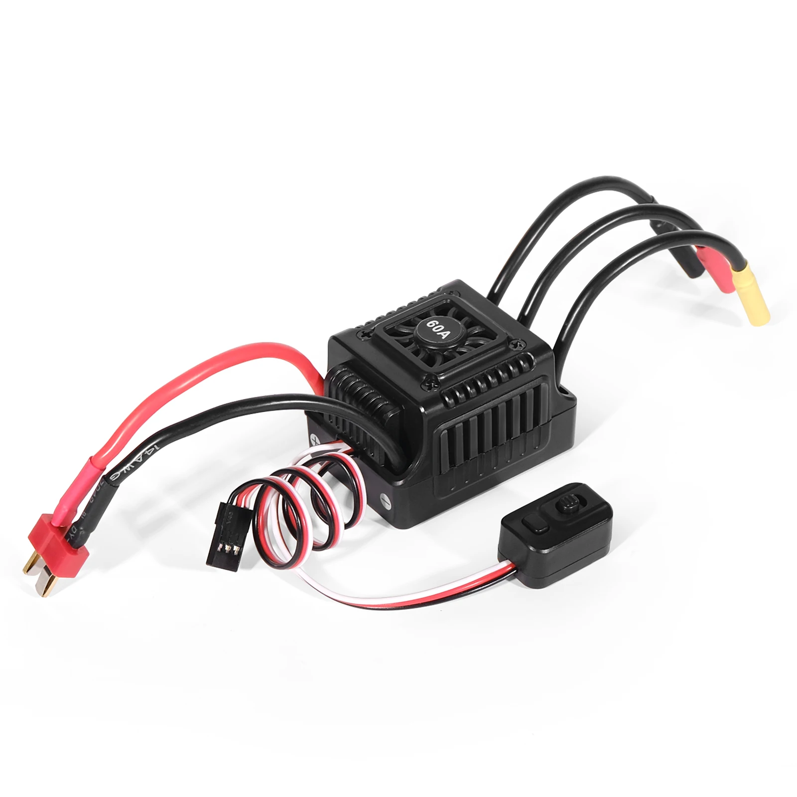 WSDT-60A SENSORLESS BRUSHLESS ESC FOR CAR Brushed Electronic Governor Brushed Speed Controller For 1/10 RC Car