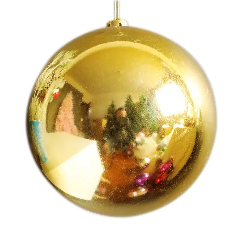 Mini PVC Christmas Decoration Balls 10-60CM Electroplating Pendant Sphere with Silk Screen Printing for Holiday Hanging Market