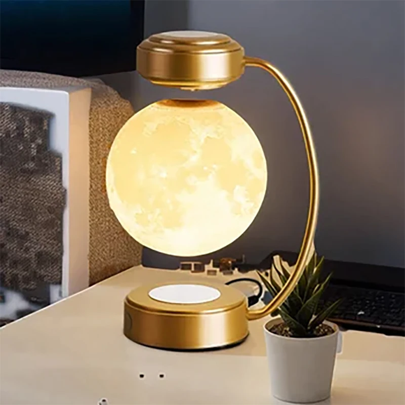Suspended celestial sphere Lunar lifting table light sensor 3D printed night light birthday gifts