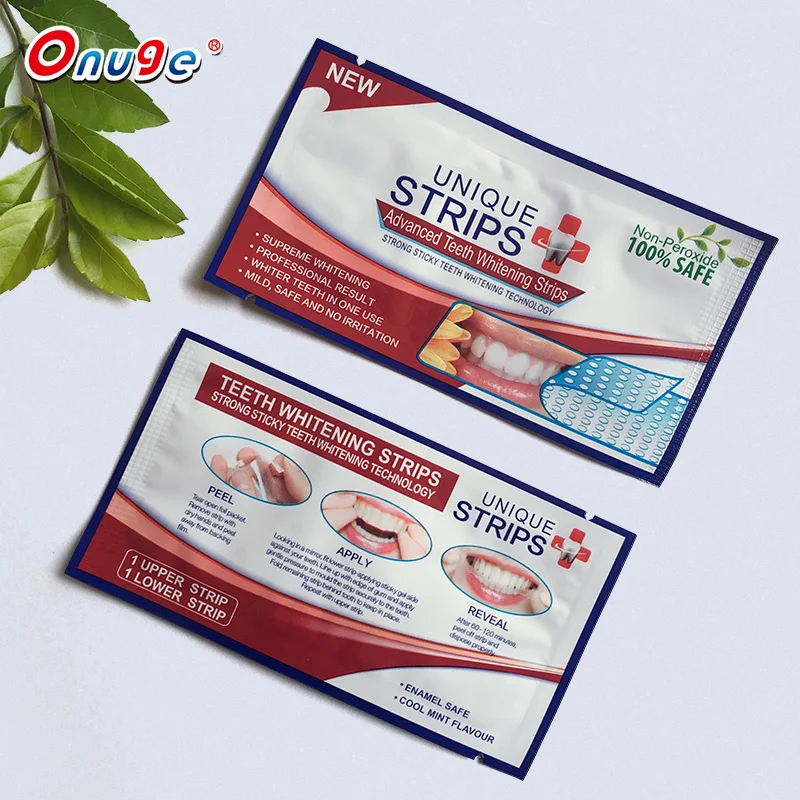 tooth teeth whitening dry strips without peroxide kit for teeth whitenerwhitening strips 28 pack / Box