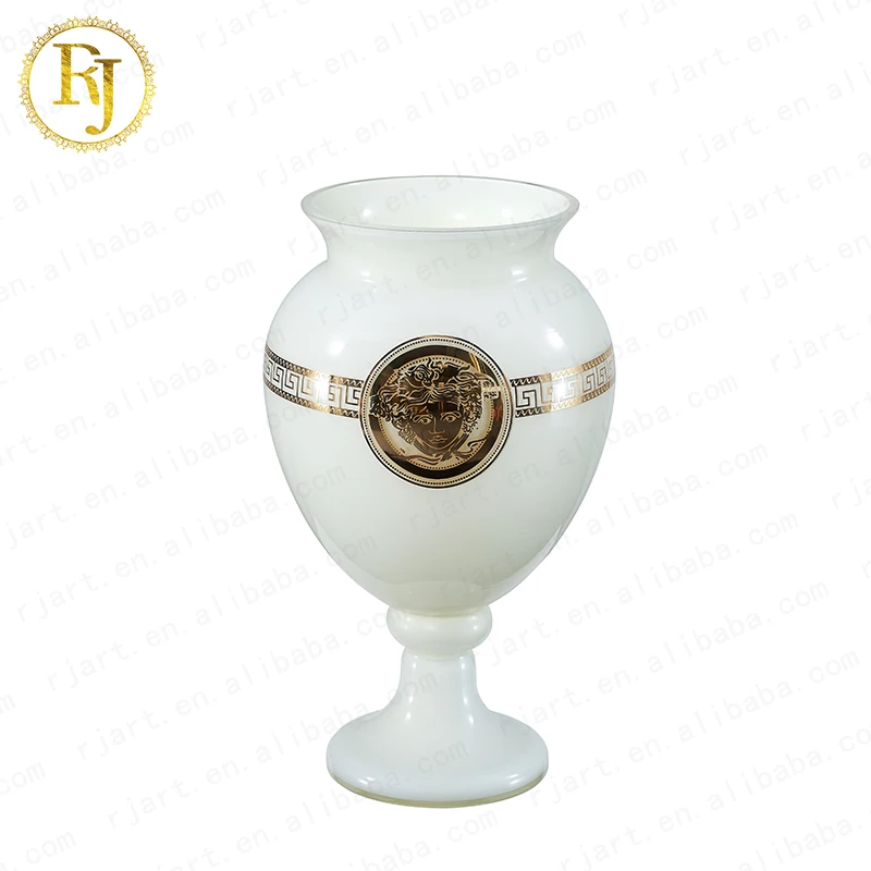 Модернизированная Европейская керамическая ваза Kazak, стеклянная ваза с золотым узором, керамическая ваза Posuda Chinni