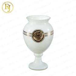 Модернизированная Европейская керамическая ваза Kazak, стеклянная ваза с золотым узором, керамическая ваза Posuda Chinni