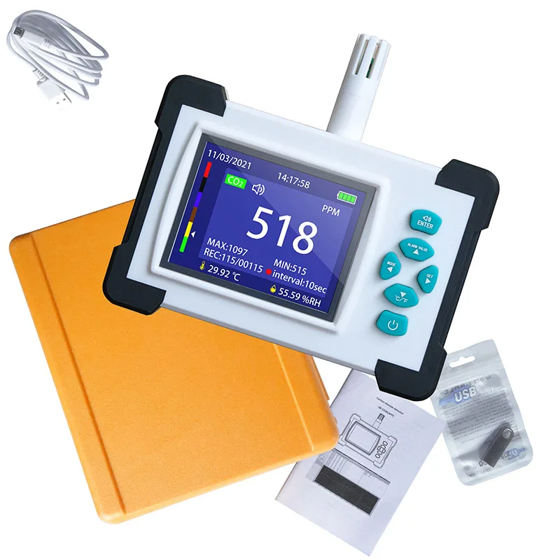Measuring range 0-10000ppm Co2 Meter Carbon Dioxide Sensor Co2 Temperature Humidity Meter Accurate Tester