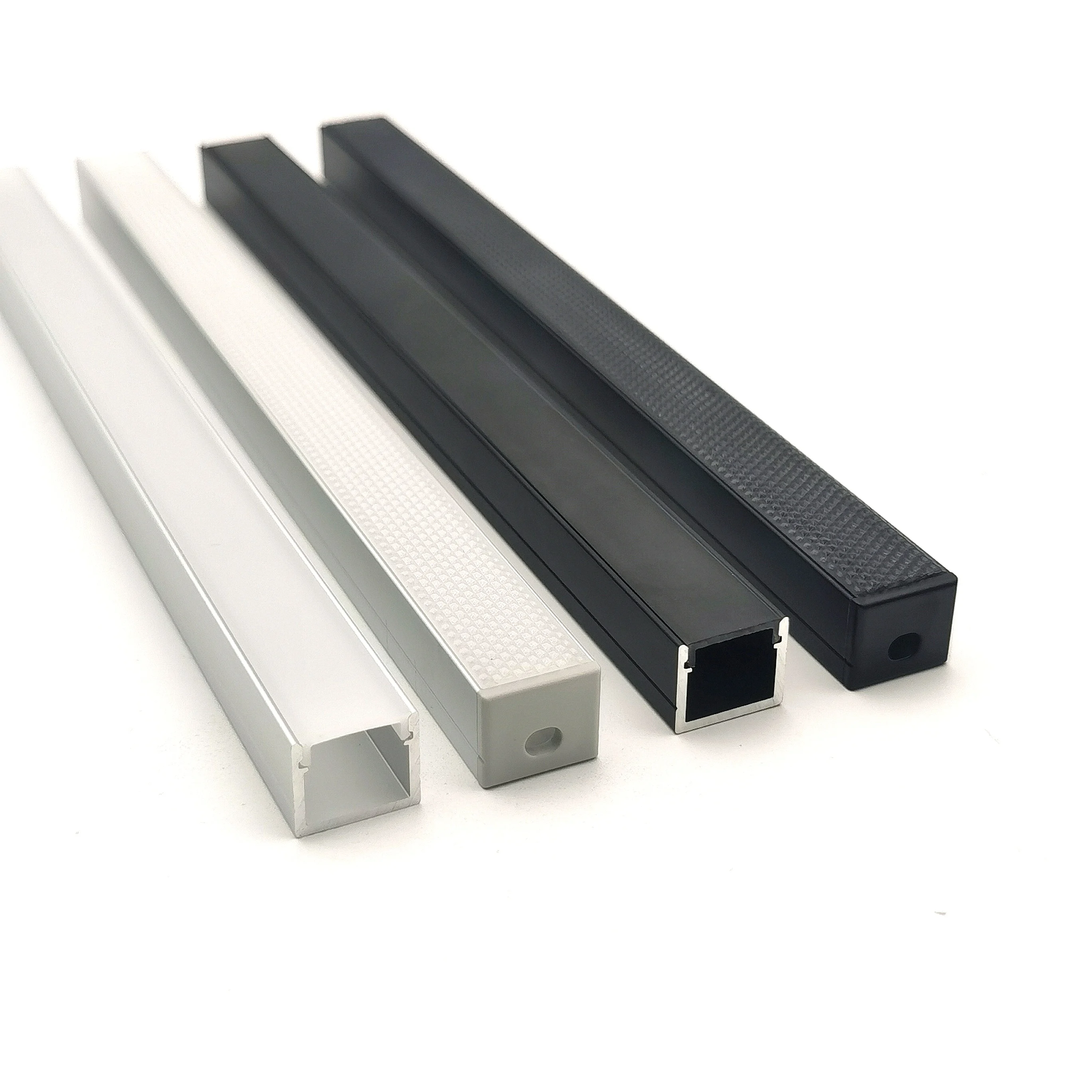 Custom 1/2/3meter YG-1513A 15.2*13mm Led Surfaced Mounted U Shape PC Diffuser Cover Profiles Aluminum Channel For Walling Light