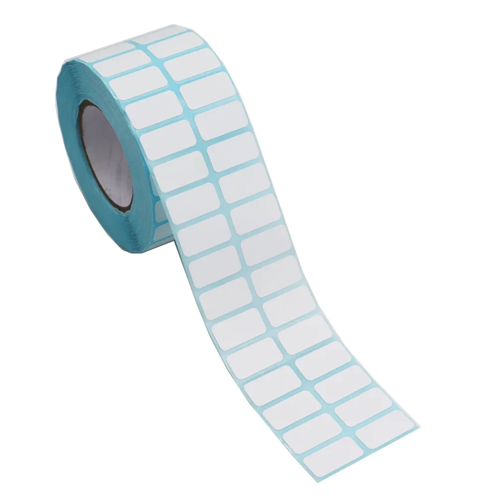 Custom 20x10mm Direct Thermal Label Blank Self Adhesive Sticker Paper White Barcode Label Roll