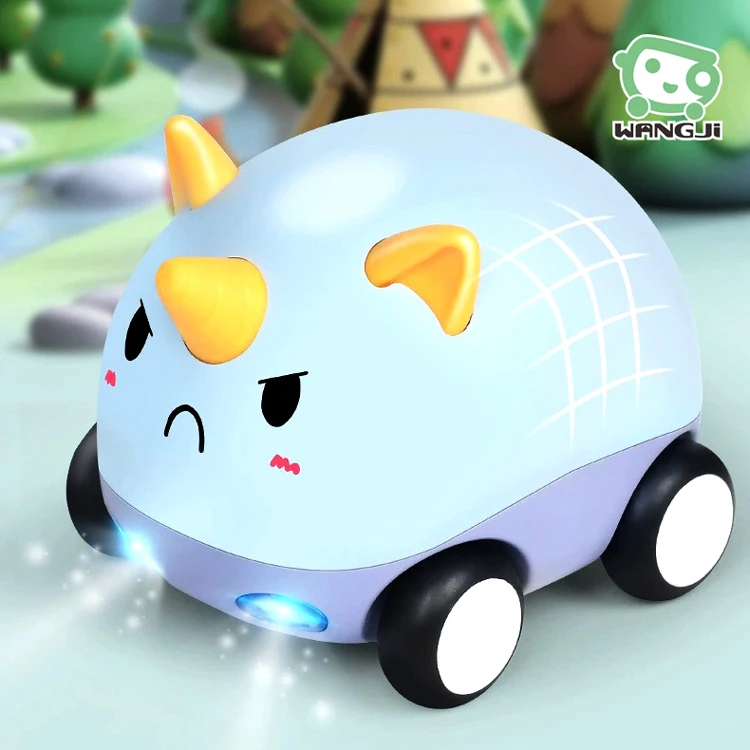 Cute Stone Baby Cartoon Animals Deer Dinosaur Rhinoceros Friction Powered Cars Push and Go Car Toys