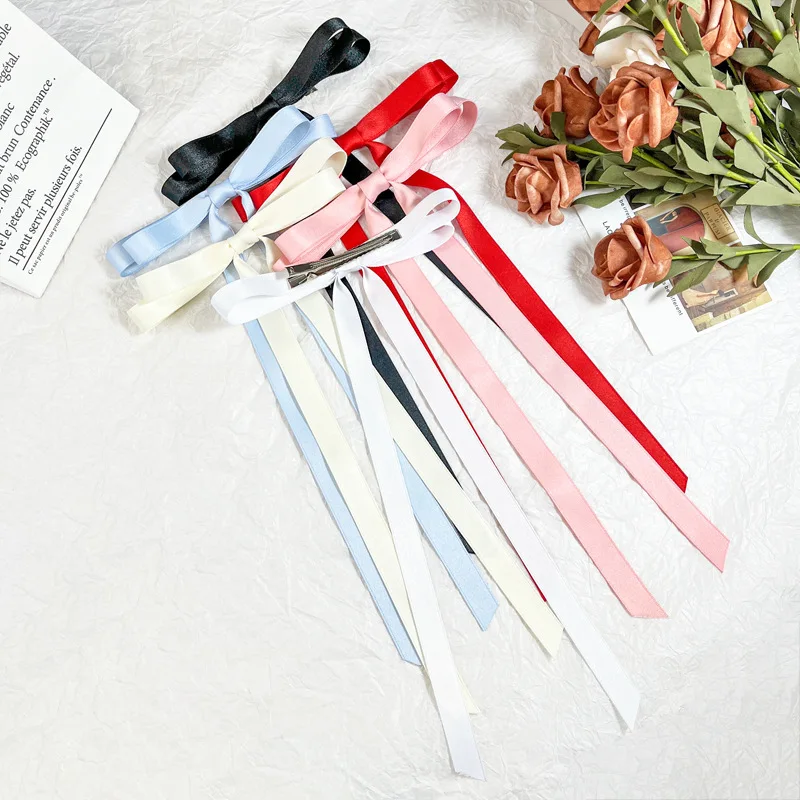 E-Magic Wholesale 9MM wide of Ribbon Hair Bow with Clip Wholesale Stock Hair Bow 32MM Size Polyester Ribbon Girls Hair Bow