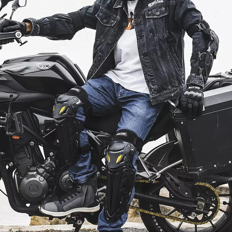 Motorbikes Knee Protectors Set Bike Safety Knee and Elbow Guards for Motorcycle Racing