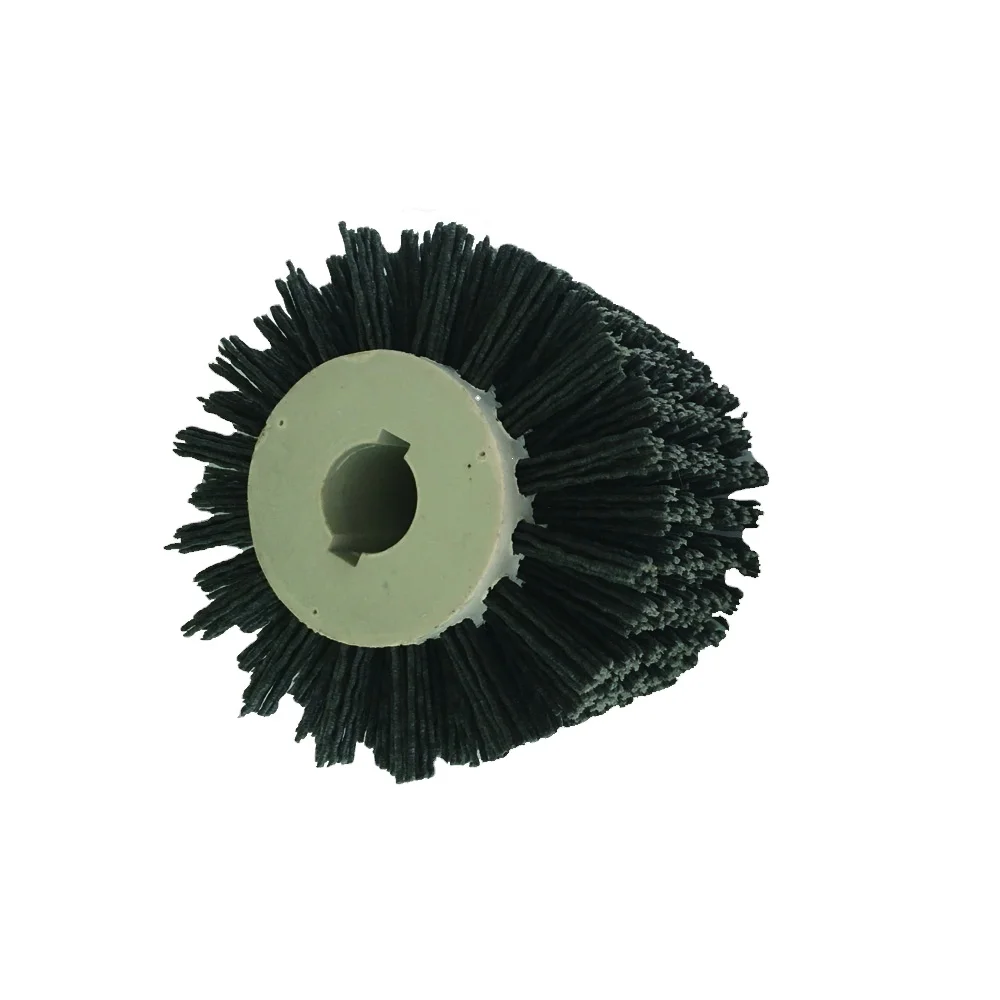Abrasive pvc shaft nylon bristle cylinder brush roller for cleaning machine