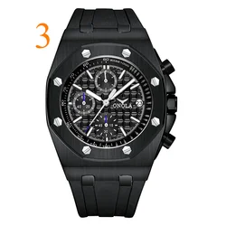 Relojes Hombre Onola Timepieces Luxury Brand Men Watch Rubber Straps Chronograph Mens Watches