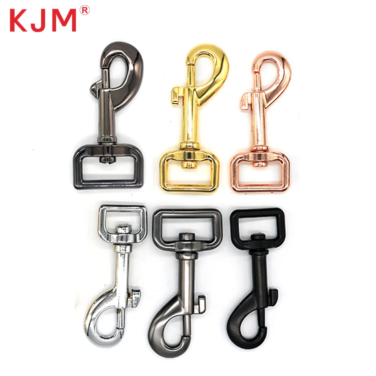 custom logo metal zinc alloy 20mm 25mm 32mm 38mm dog leash hook matte black dog hook